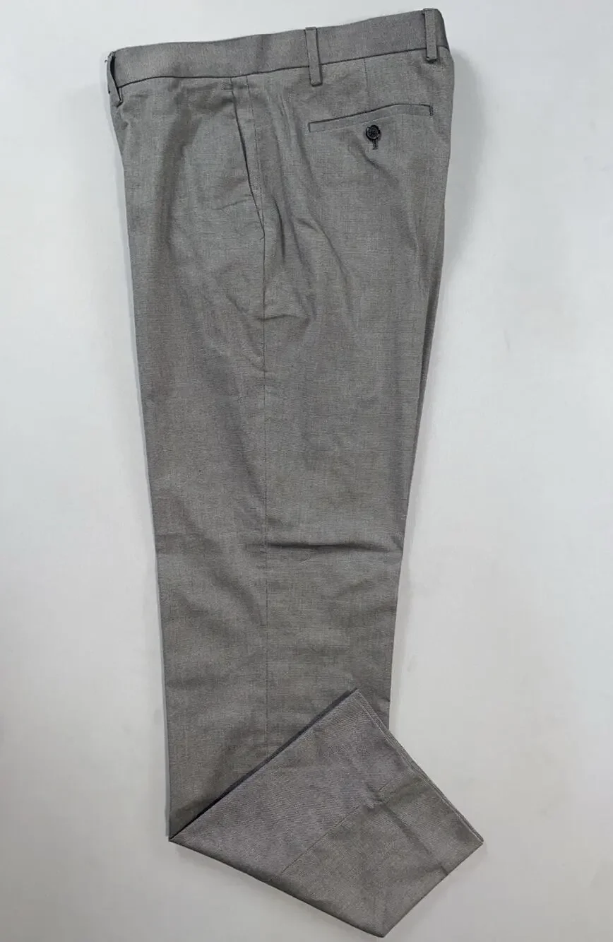Banana Republic Slim Fit Stretch Cotton Chino Dress Pants. Gray Nailhead, 36X34.